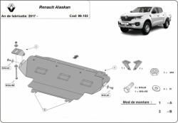 Scut Protection Renault Alaskan, 2017-2024 - Acél Hűtővédő lemez