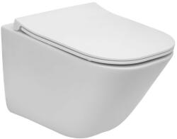 Roca The Gap Square Kompakt perem nélküli fali WC csésze 34, 7x48 cm, Slim ülőkével, fehér A34H473000 (A34H473000)