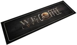vidaXL kávé feliratos mosható bársony konyhaszőnyeg 45 x 150 cm (4005590)
