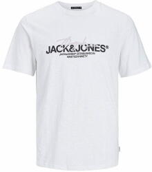 JACK & JONES Férfi póló JORARUBA Standard Fit 12255452 Bright White (Méret M)