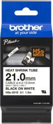 Brother Banda Etichete Brother HSE251E 21MM Black On White Heat Oem (HSE251E_OEM)