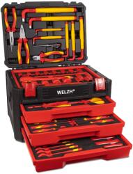 Welzh Werkzeug 4961-WW VDE 1000 V-os szigetelt szerszám készlet hibrid autókhoz, 63 részes (4961-WW) - dwdszerszam