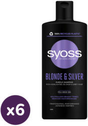 Syoss INGYENES SZÁLLÍTÁS - Syoss Blonde&Silver hamvasító sampon (6x440 ml) - beauty