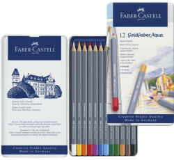 Faber-Castell AG Akvarell Színesceruza Készlet Goldfaber Aqua 12 Darab/Doboz Fém Dobozban (ST114612)