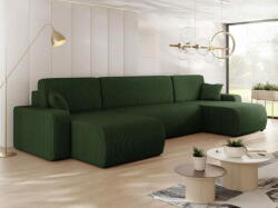 Veneti CLEBURNE U-alakú ülőgarnitúra mindennapi alváshoz - zöld