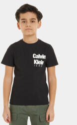 Calvin Klein Tricou Mini Blown Up Logo IB0IB01885 Negru Regular Fit