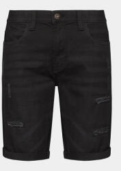 INDICODE Pantaloni scurți de blugi Kaden Holes 70-104 Negru Regular Fit