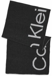 Calvin Klein Fular Logo Reverso Tonal Scarf 40X180 K60K611117 Negru