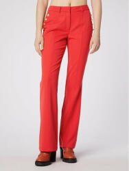 Simple Pantaloni din material SPD505-02 Roșu Regular Fit