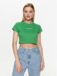 Tommy Jeans Tricou Essential Logo DW0DW15444 Verde Regular Fit
