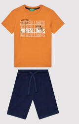 United Colors Of Benetton Set tricou și pantaloni scurți 3096CK002 Portocaliu Regular Fit