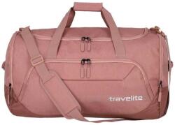 Travelite rózsaszín kaptármintás textil 120L sporttáska kick off 6916-14