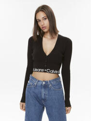 Calvin Klein Jeans Cardigan Intarsia J20J221961 Negru Slim Fit