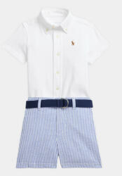 Ralph Lauren Set cămașă și șorturi din material textil 320902538001 Albastru Regular Fit