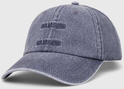 Samsoe Samsoe pamut baseball sapka sötétkék, nyomott mintás - sötétkék Univerzális méret