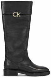 Calvin Klein Cizme Rubber Sole Knee Boot W/Hw HW0HW01689 Negru