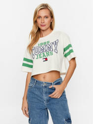 Tommy Jeans Tricou College DW0DW16150 Alb Oversize
