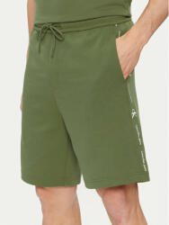 Calvin Klein Jeans Pantaloni scurți sport Logo Repeat J30J325129 Verde Regular Fit