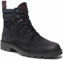 Tommy Hilfiger Cizme Elevated Padded Suede Boot FM0FM03778 Bleumarin