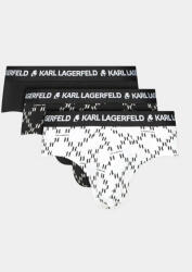 Karl Lagerfeld Set 3 perechi de slipuri Logo Monogram Brief Set(3Pack) 225M2102 Negru