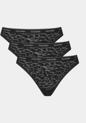 Calvin Klein Underwear Set 3 perechi de chiloți de damă clasici 000QD5069E Negru