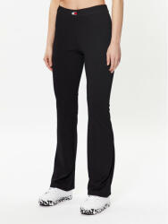 Tommy Jeans Pantaloni din material Badge DW0DW15373 Negru Regular Fit