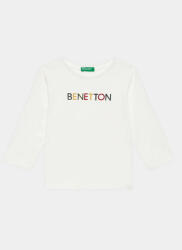 Benetton Bluză 3I1XG10A8 Alb Regular Fit