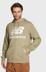 New Balance Bluză Essentials Stacked Logo MT03558 Verde Relaxed Fit
