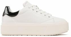Calvin Klein Sneakers Squared Flatform Cupsole Lace Up HW0HW01775 Alb