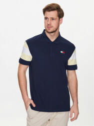 Tommy Jeans Tricou polo Fabric Mix DM0DM16221 Bleumarin Relaxed Fit