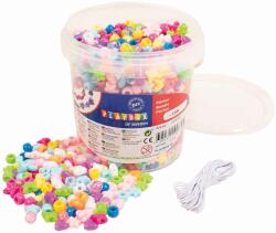 Playbox PlayBox: színes fűzhető gyöngyök vödörben 1200db (2455991) - jatekshop
