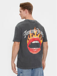 Tommy Jeans Tricou Vintage Fire Lips DM0DM18280 Gri Regular Fit