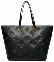 Tommy Hilfiger Geantă Th Refined Tote Mono AW0AW15726 Negru