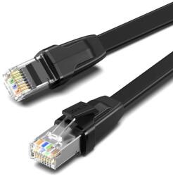 UGREEN Ethernet lapos hálózati kábel fém csatlakozókkal RJ45 Cat. 8 1, 5 m fekete (10981)