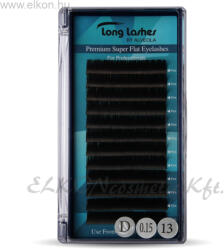 Long Lashes Premium Super Flat D / 0, 15 - 13mm (LLSFD7150013) - elkon