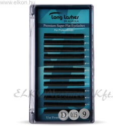 Long Lashes Premium Super Flat D / 0, 15 - 9mm (LLSFD7150009) - elkon