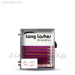 Long Lashes Szempilla színes MIX pilla - LILA C 0, 07-8-10-11-12-14-16mm (LLC307000-3) - elkon