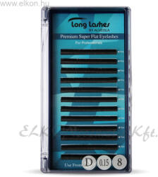Long Lashes Premium Super Flat D / 0, 15 - 8mm (LLSFD7150008) - elkon