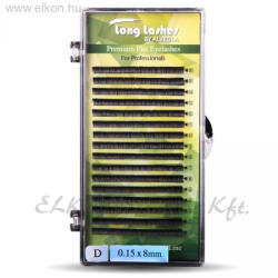 Long Lashes Flat pilla D / 0, 15 - 8mm (LLFD8150008) - elkon
