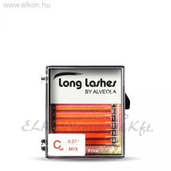 Long Lashes Szempilla színes MIX pilla -PINK C 0, 07-9-9-11-11-13-13mm (LLC307000-6) - elkon