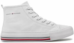 Tommy Hilfiger Teniși High Top Lace-Up Sneaker T3A9-33188-1687 S Alb