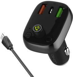 LDNIO Bluetooth C704Q 2USB, USB-C Transmiter FM + USB-C KÁBEL