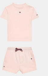 Tommy Hilfiger Set tricou și pantaloni scurți sport Baby Essential KN0KN01488 Roz Regular Fit