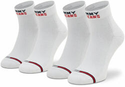 Tommy Jeans Set de 2 perechi de șosete medii unisex 701218956 Alb