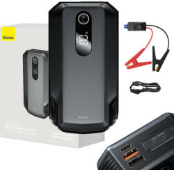  Baseus Super Energy Max Car Jump Starter Powerbank / Indító, 20000mAh, 2000A, USB (fekete) - szalaialkatreszek