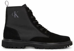 Calvin Klein Jeans Ghete Eva Mid Laceup Lth Boot Hiking YM0YM00842 Negru