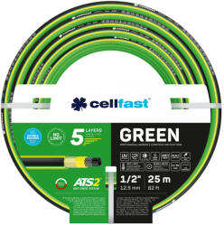 Cellfast green ats csavarodásmentes tömlő 5 rétegű 1/2" 25m