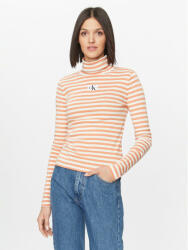 Calvin Klein Bluză cu gât J20J222246 Portocaliu Slim Fit