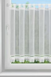 Eurofirany Katrin vitrázs függöny elegáns díszítéssel Fehér 90x150 cm