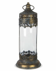 Art-Pol Míves óarany lámpás dekoráció üveg búrával 43x15x15cm (128788)